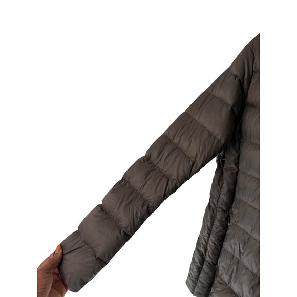 Uniqlo Puffer Jacket Women's Gray Light Packable Full Zip Winter Basic Medium - Picture 6 of 12